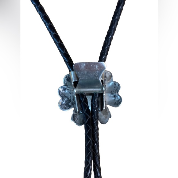 Vintage Bennett ZUNI Native American Headdress Sterling Turquoise Bolo Tie 37" - Picture 9 of 9